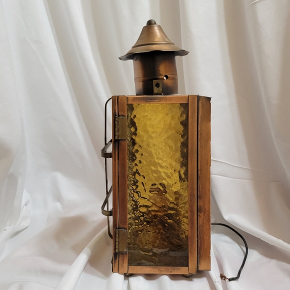 VINTAGE UNDERWRITERS LABORATORIES ELECTRIC LIGHT FIXTURE E-24431 LANTERN STYLE - Picture 4 of 9